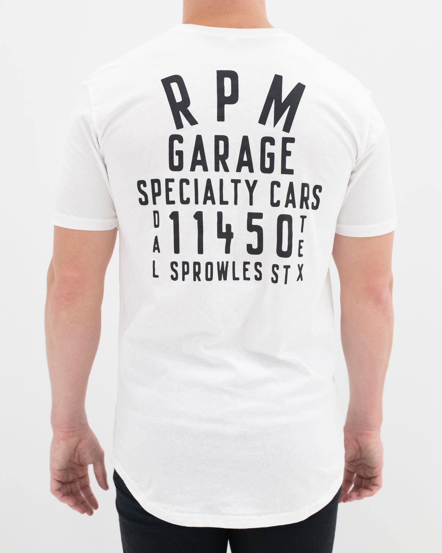 The RPM Garage Long Tee -White