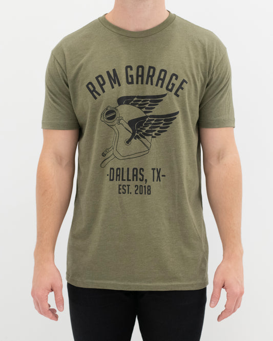 The Flying Helmet Tee - Green
